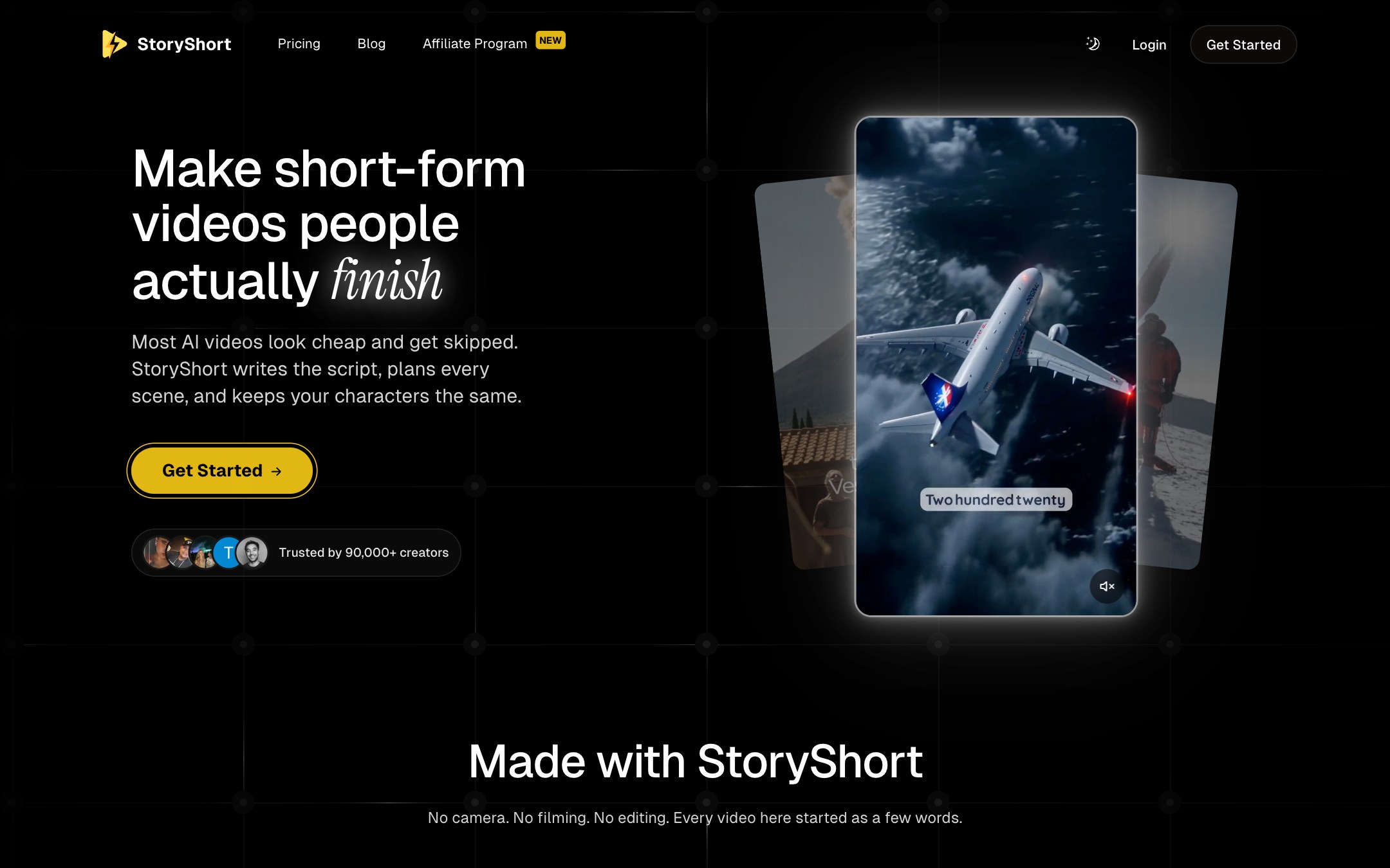 StoryShort homepage